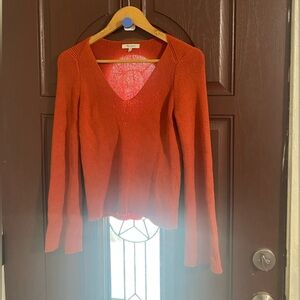 Madewell V-Neck Knit Sweater - Rust